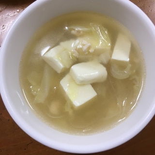 豆腐と鶏ひき肉の春雨スープ♡